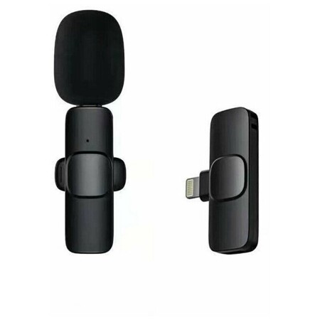 Беспроводной микрофон+приемник без кейса K9 разъем Lightning, черный: характеристики и цены