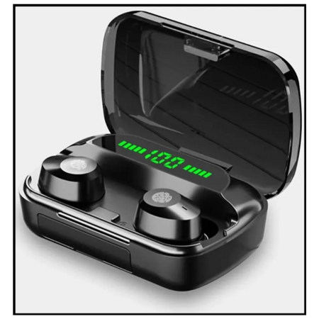 TWS Bluetooth наушники с функцией зарядного устройства М5/игровые и спортивные/гарнитура с микрофоном/Power Bank 2400 MAh ( черный): характеристики и цены