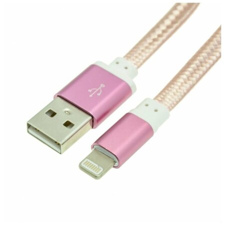 Noname USB-Lightning, 1 м, розовый: характеристики и цены