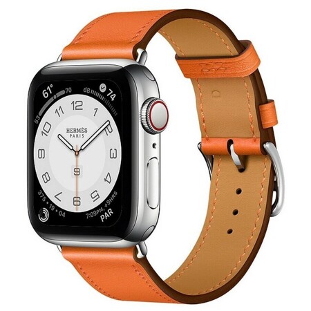 Apple Watch Hermès Series 6 GPS + Cellular 40mm Silver Stainless Steel Case with Single Tour, серебристый/Orange: характеристики и цены