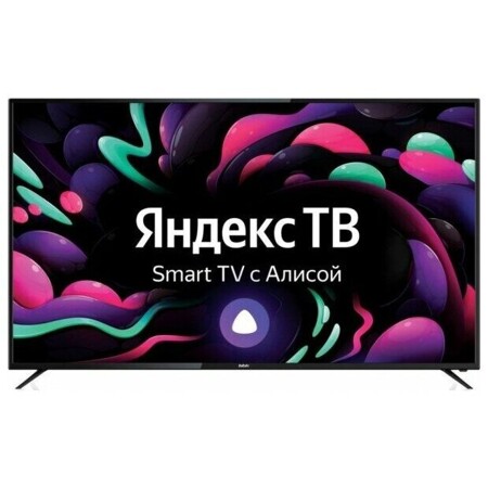 BBK 65 65LEX-8272/UTS2C Яндекс. ТВ черный Ultra HD 50Hz DVB-T2 DVB-C DVB-S2 USB WiFi Smart TV (RUS): характеристики и цены
