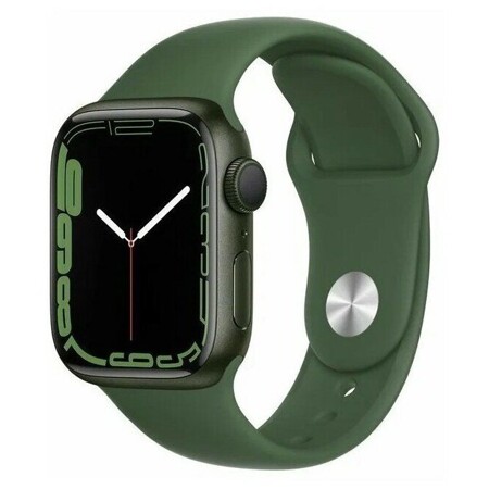 Apple Watch Series 7 GPS 41mm Aluminum Case with Sport Band Green (Зеленый клевер): характеристики и цены