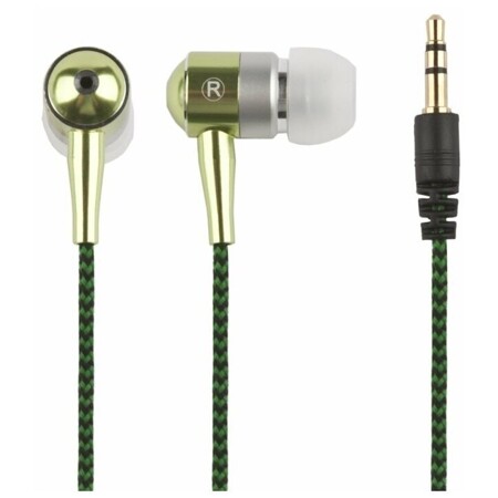 Наушники "LP" для MP3 плееров в алюминиевом корпусе разъем 3,5 мм. (вставные/зеленые): характеристики и цены