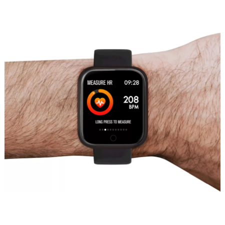 Смарт-часы Y68 с пульсометром, трекером активности и с измерением артериального давления (Черные): характеристики и цены
