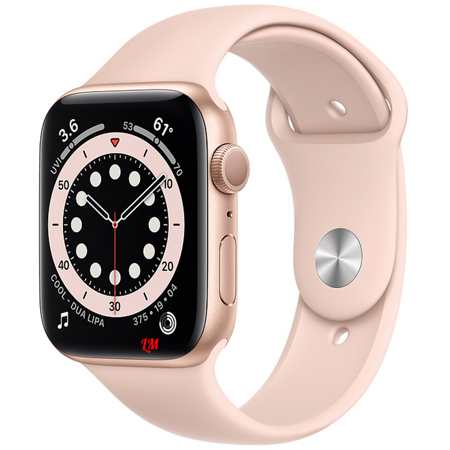 Apple Watch Series 6 GPS 44mm Aluminum Case with Sport Band Pink Sand (Золотистый/Розовый): характеристики и цены