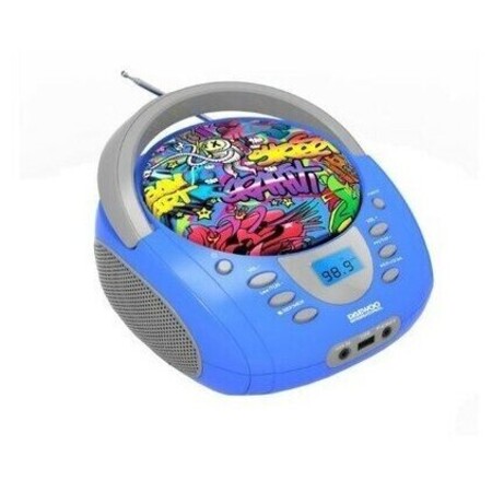 Портативное Bluetooth-радио Daewoo DBU-10 Graffiti FM Синий: характеристики и цены