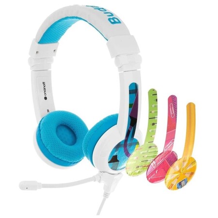 Onanoff Buddyphones School Plus blue детские bluetooth-наушники с микрофоном: характеристики и цены
