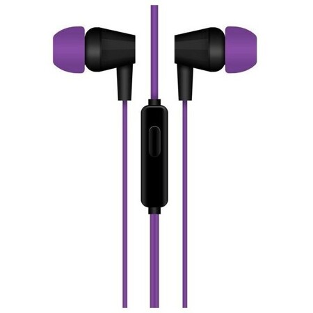 Наушники с микрофоном Krutoff HF-J69 фиолетовые (пакет): характеристики и цены