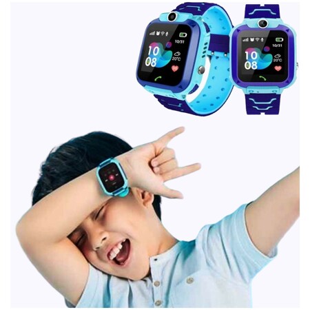 Умные Детские часы HIGH-QUALITY TOUCH / Цветной сенсорный экран / Часы для детей с камерой SOS / Синий: характеристики и цены