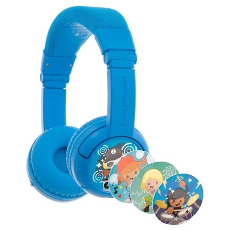 Onanoff BuddyPhones Play Plus cool blue детские bluetooth-наушники с микрофоном: характеристики и цены