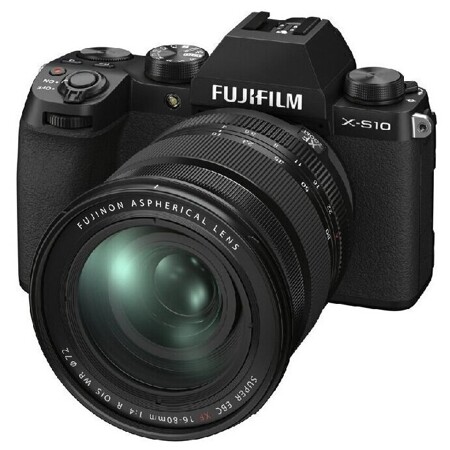 Фотоаппарат Fujifilm X-S10 Kit Fujifilm XF 16-80mm f/4 R OIS WR, черный: характеристики и цены