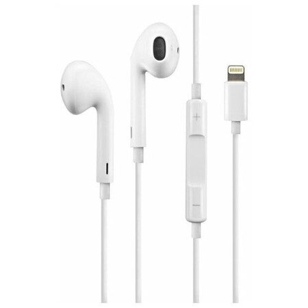 Наушники с микрофоном для Apple iPhone Lightning, белый: характеристики и цены