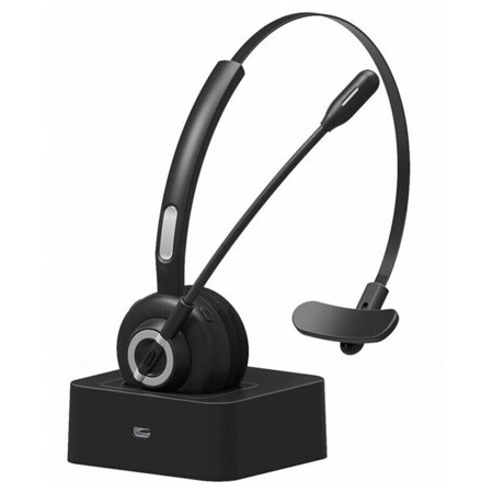 Гарнитура оператора колл-центра - наушники на одно ухо с микрофоном и зарядной базой M97 Business Bluetooth 5.0 - черная: характеристики и цены