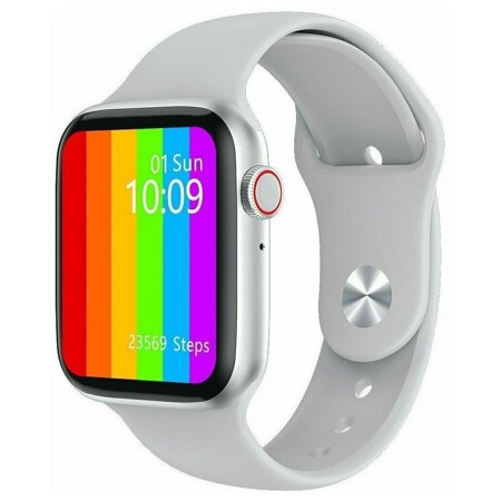 Умные часы Smart Watch M26 Plus Экран 1,75 дюйма, Беспроводная зарядка, Активное боковое колесико и кнопка (Серебро): характеристики и цены