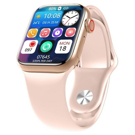 Умные смарт часы M7 Plus+ / Smart Watch 45мм, Series 7 (iOS/Android), беспроводная зарядка, цвет: Розовое золото: характеристики и цены