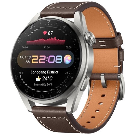 HUAWEI Watch 3 LTE (Galileo-L21E), 46mm, коричневый: характеристики и цены