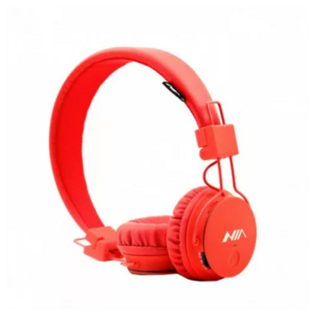 Беспроводные наушники Bluetooth с MP3 плеером NIA- Q8 (Красный): характеристики и цены