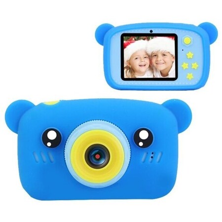 Фотоаппарат детский с чехлом X500 Мишка синий: характеристики и цены