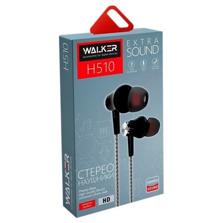WALKER H510 с микрофоном, черные: характеристики и цены