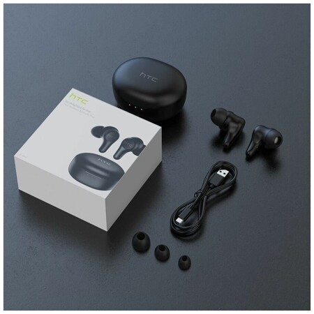 HTC E-mo 1 True Wireless Earbuds Plus черный беспроводные bluetooth в ушной раковине: характеристики и цены