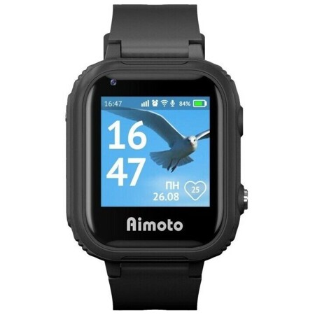Детские смарт-часы Aimoto Pro 4G, 1.4", GPS, sim, камера, звонки, геозоны, IP67, SOS, черные: характеристики и цены