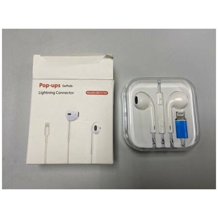 Наушники EarPods iPhone 7/8X/XS/SR/11/12 Lightning Connector JBC078a, белый: характеристики и цены