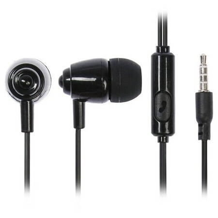 Наушники Krutoff HF-P1, вакуумные, микрофон, 106 дБ, 16 Ом, 3.5 мм, 1 м, черные: характеристики и цены