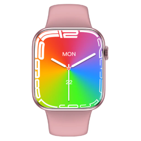 Умные смарт часы, HUD WEAR серия 7+, Smart watch 45мм розовые: характеристики и цены