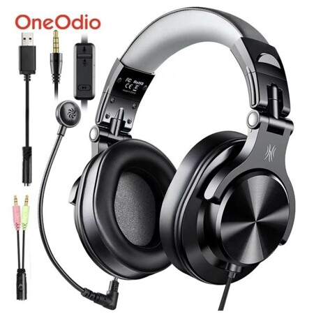 OneOdio A71D компьютер ПК и Смартфон USB звуковая карта + 3.5 Jack шумоподавление гибкий микрофон: характеристики и цены