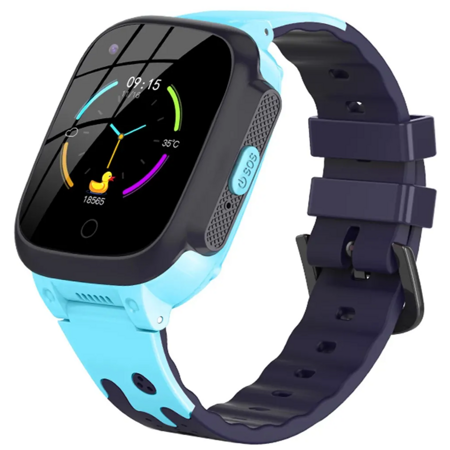 Детские смарт-часы с GPS-трекером и экстренной кнопкой SOS / Водонепроницаемые детские умные часы с сим-картой / Smart Baby Watch / Голубой: характеристики и цены