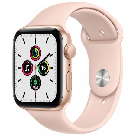 Apple Watch SE 44mm Золотой, спортивный ремешок: характеристики и цены