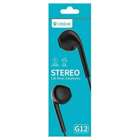 Celebrat G12 Stereo Call Music Earphones Черный: характеристики и цены