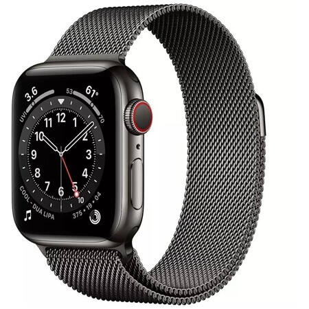 Apple Watch Series 6 GPS + Cellular 40мм Stainless Steel Case with Graphite Milanese Loop MG2U3: характеристики и цены