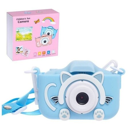 Детский фотоаппарат «Суперфотограф» с селфи-камерой, цвет голубой: характеристики и цены