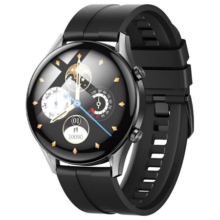 Спортивные Смарт часы новинка WRISTWATCHES / Умные круглые часы для Android IOS/ Черные: характеристики и цены