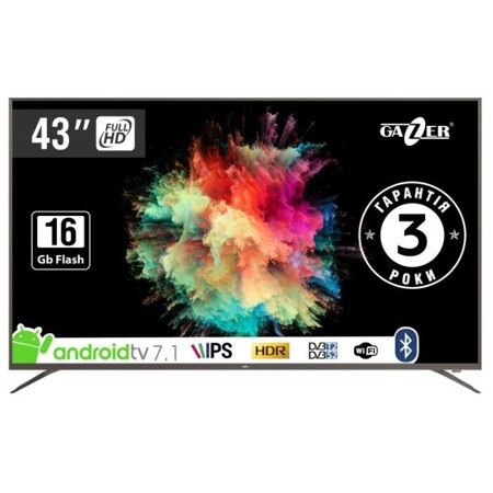 GAZER TV43-FS2G 2019 LED, HDR: характеристики и цены