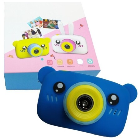 Цифровой детский фотоаппарат Мишка Children's fun Camera, синий.: характеристики и цены