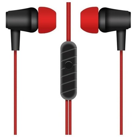 Наушники с микрофоном Krutoff HF-X61 красные (пакет): характеристики и цены