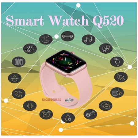 Умные часы Smart Watch Q520, розовые: характеристики и цены