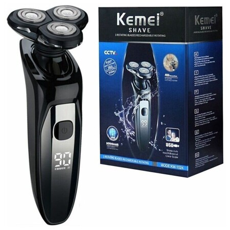 Kemei KM-1524 / Бритва электрическая с плавающими головками: характеристики и цены