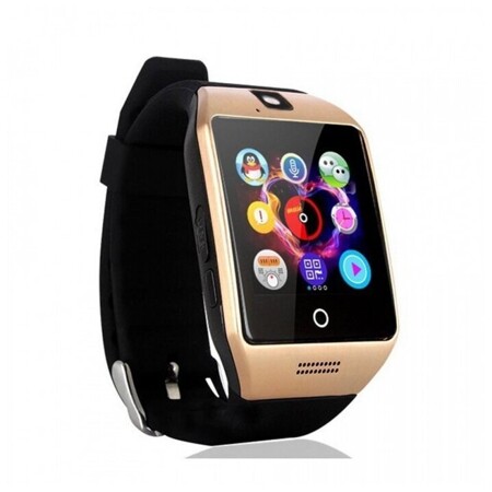 Умные часы Smart Watch Q18S (золото, черный ремешок): характеристики и цены