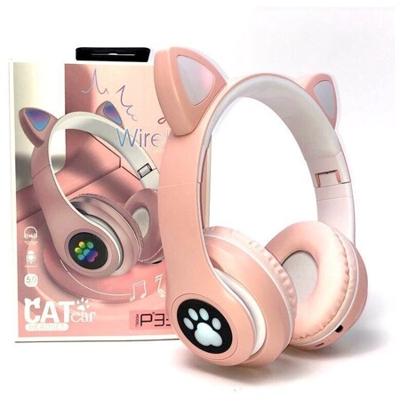 Cat Ear P33M с bluetooth и светящимися кошачьими ушками (pink): характеристики и цены