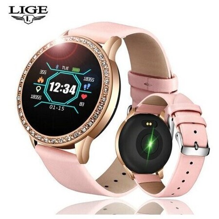 Смарт часы LIGE BW0079, 011938 Розовый: характеристики и цены