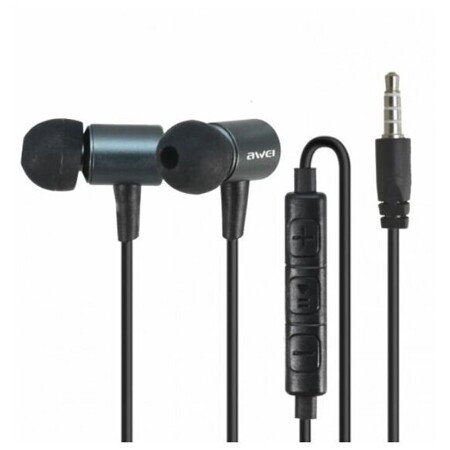 Awei L2 Super Bass черные с микрофоном и сменными насадками: характеристики и цены