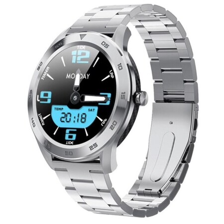 SMARUS Vita (спорт, здоровье, пульс, денатурация, поддержка iPhone и Android) серебряные с металлическим браслетом: характеристики и цены