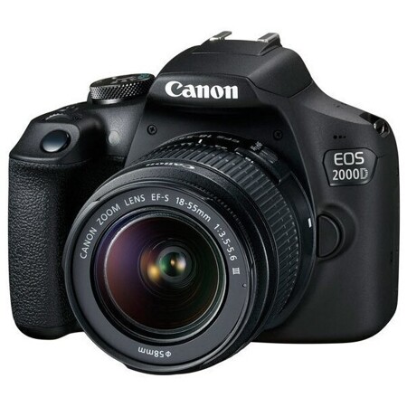 Canon EOS 2000D Kit EF-S 18-55mm f/3.5-5.6 III, черный: характеристики и цены