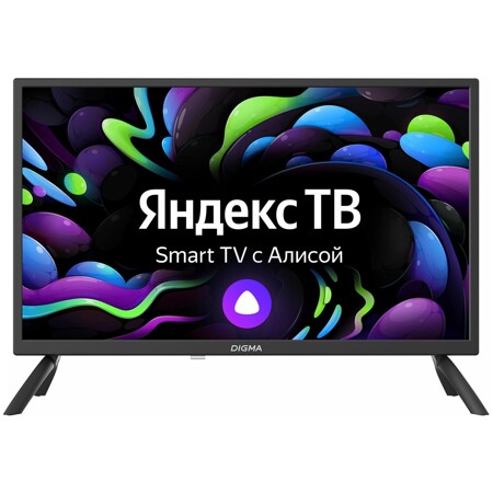 Digma 24" DM-LED24SBB31 Яндекс. ТВ черный HD 60Hz DVB-T DVB-T2 DVB-C DVB-S DVB-S2 USB WiFi Smart TV: характеристики и цены
