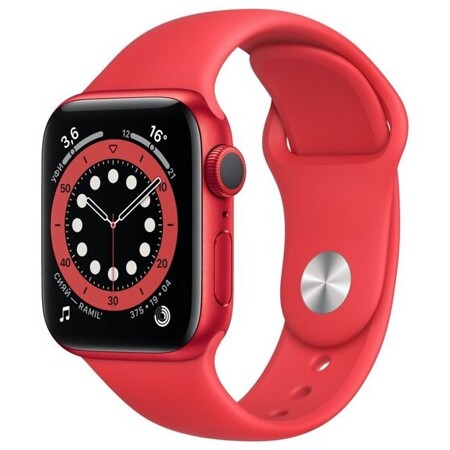 APPLE Watch Series 6 40mm Red Aluminium Case with: характеристики и цены