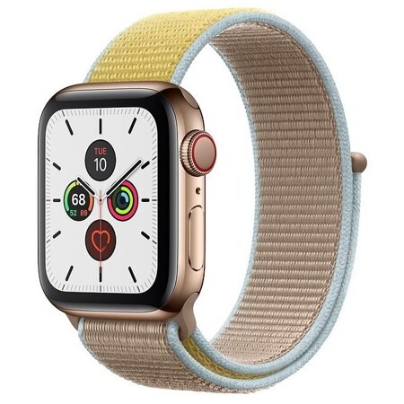 Apple Watch Series 5 GPS + Cellular 40мм Stainless Steel Case with Sport Loop: характеристики и цены