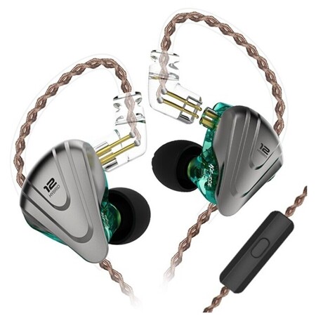 Гибридные наушники KZ ZSX зеленые с микрофоном: характеристики и цены